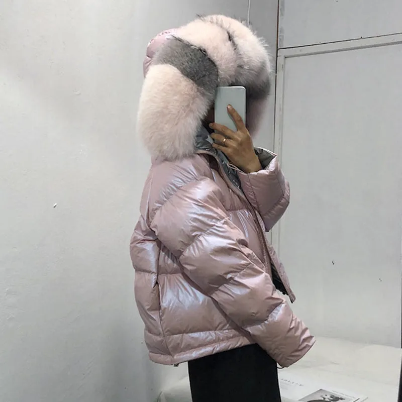 New Arrival Fashion Coats Women Winter Sweater Fur Collar Hood Casual Warm Cotton Coat Women Clothes