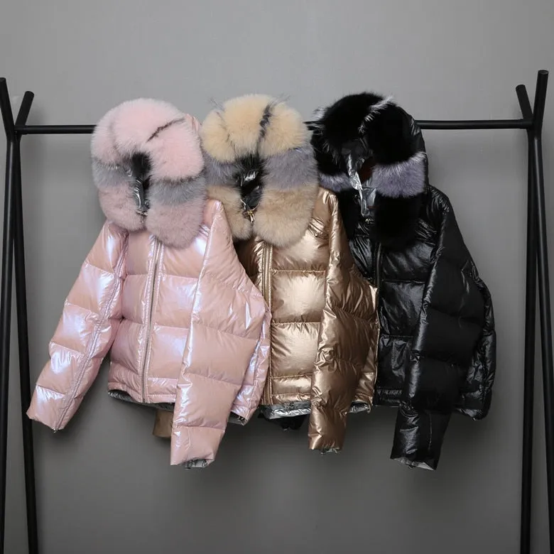 New Arrival Fashion Coats Women Winter Sweater Fur Collar Hood Casual Warm Cotton Coat Women Clothes