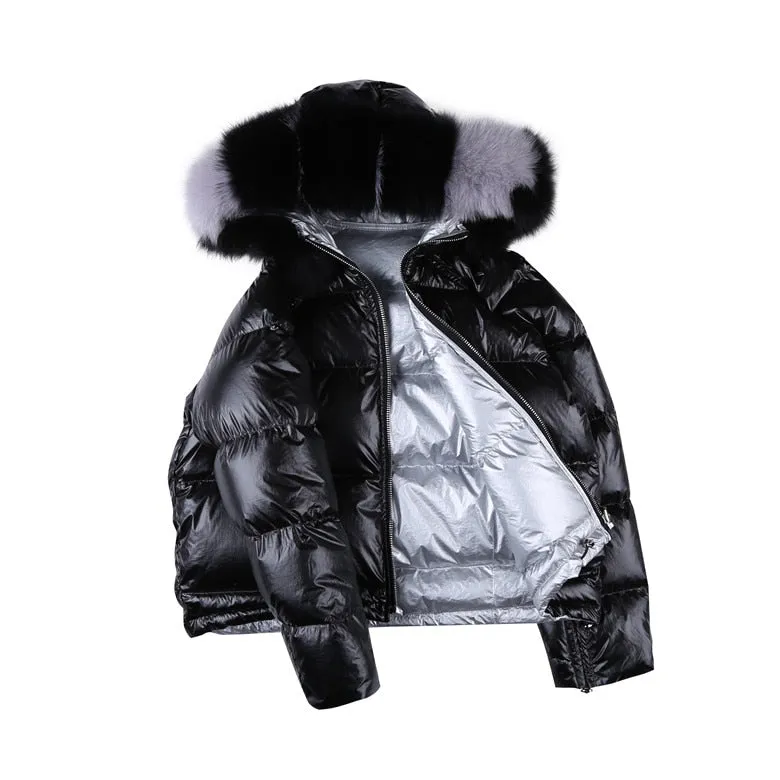 New Arrival Fashion Coats Women Winter Sweater Fur Collar Hood Casual Warm Cotton Coat Women Clothes