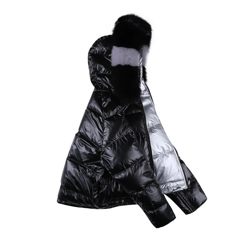 New Arrival Fashion Coats Women Winter Sweater Fur Collar Hood Casual Warm Cotton Coat Women Clothes