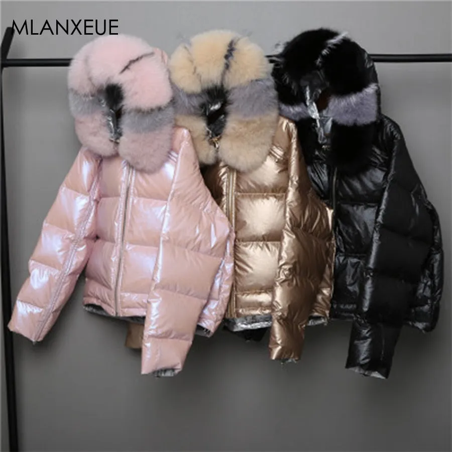 New Arrival Fashion Coats Women Winter Sweater Fur Collar Hood Casual Warm Cotton Coat Women Clothes