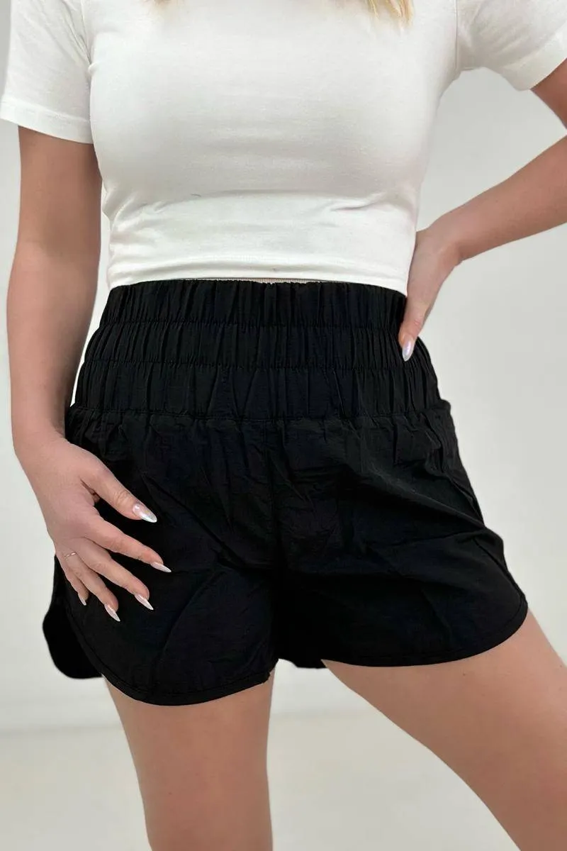 New Colors - Zenana Windbreaker Smocked Waistband Running Shorts