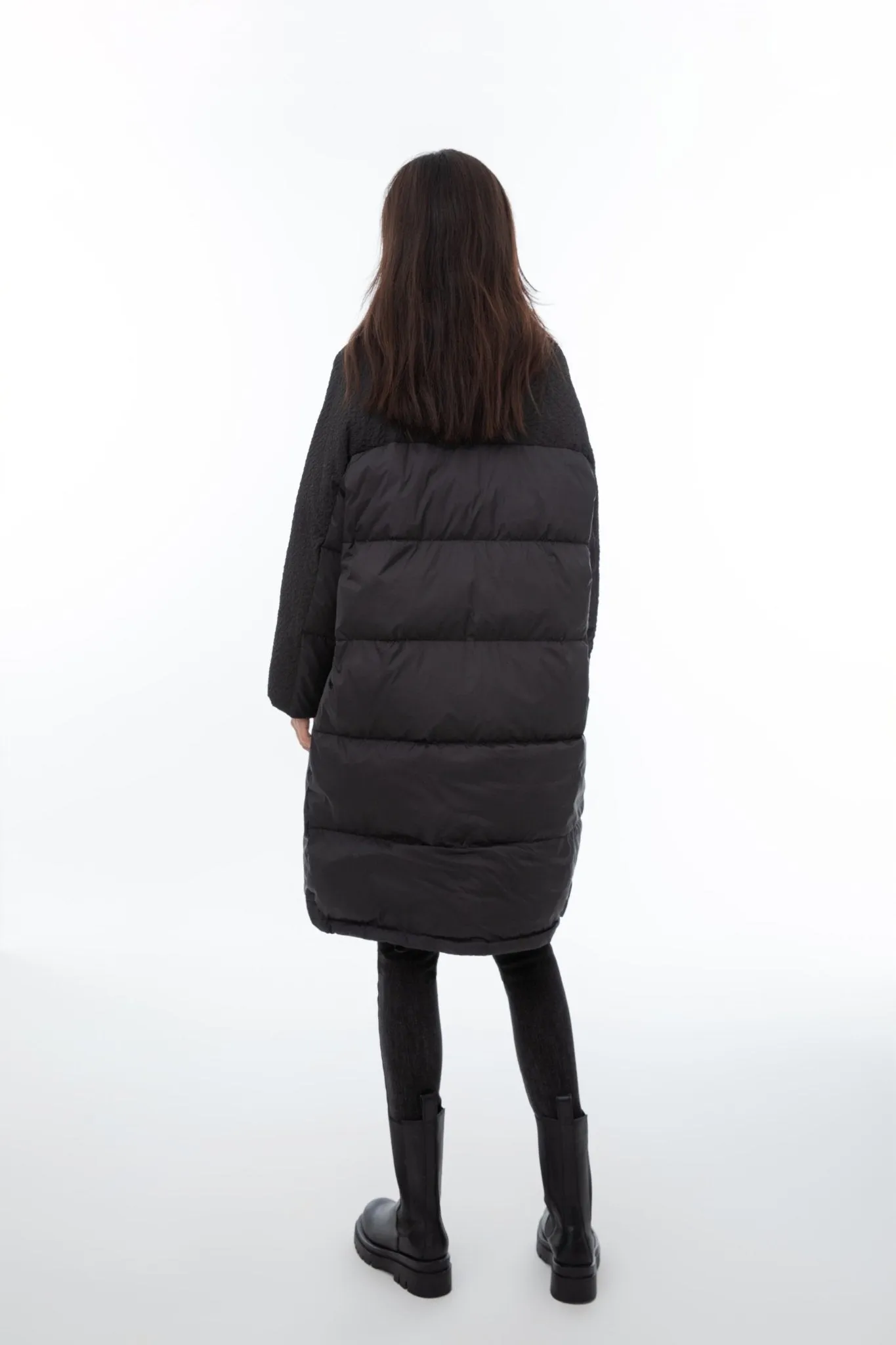 Obsidian Black Oversized Down Jacket