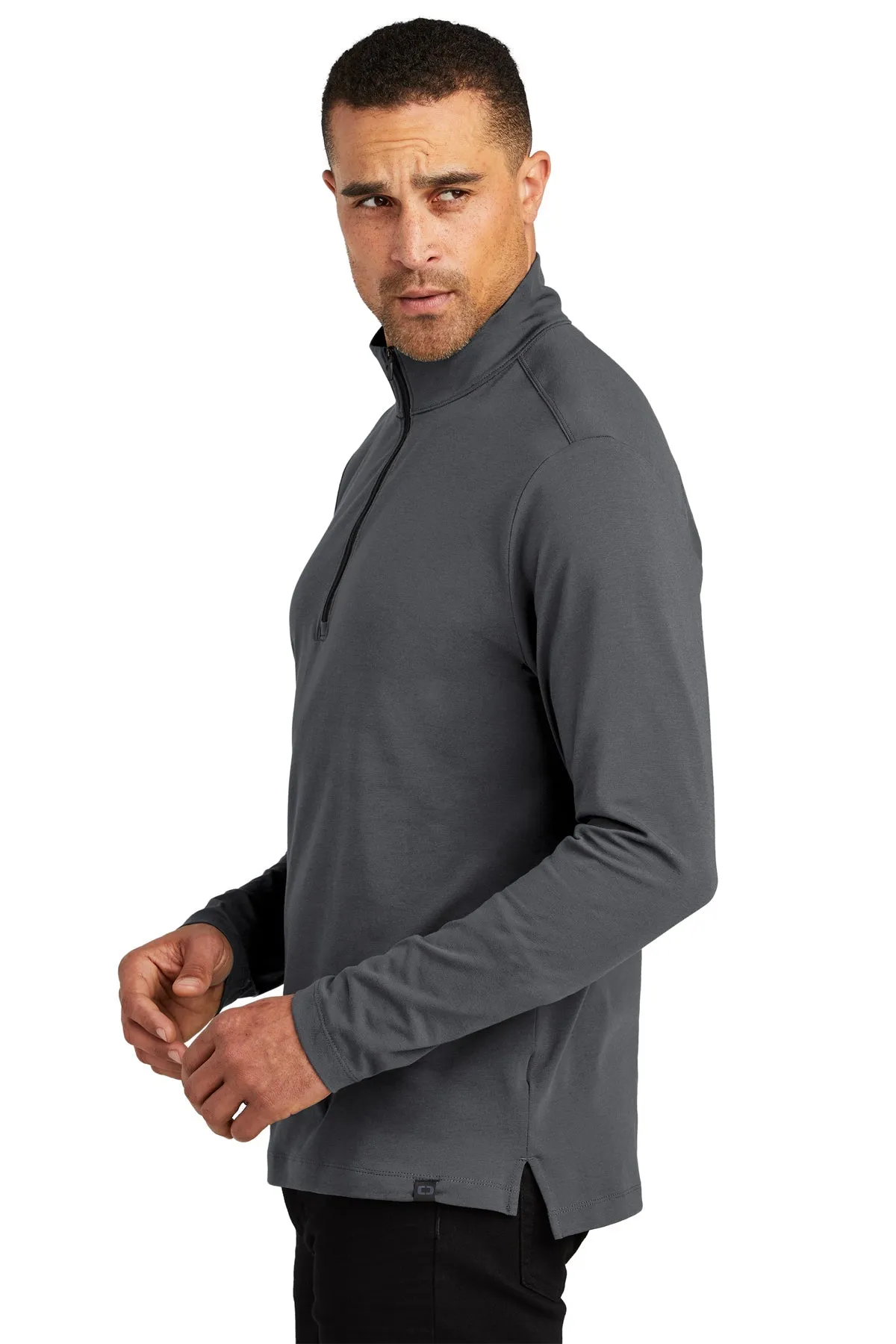 OGIO Limit Custom Quarter Zips, Diesel Grey