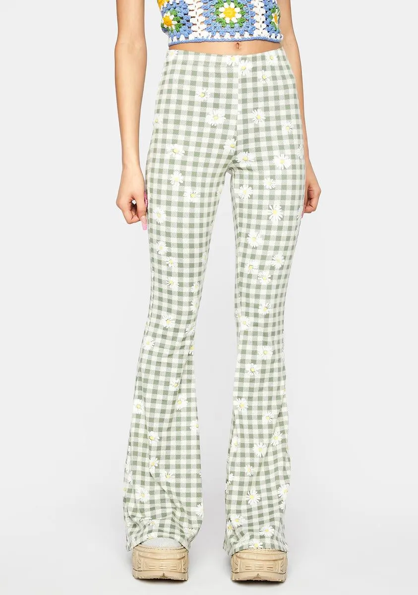 Olive Get Your Fix Flare Pants