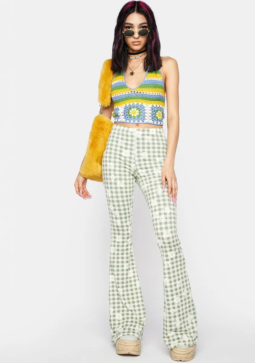Olive Get Your Fix Flare Pants