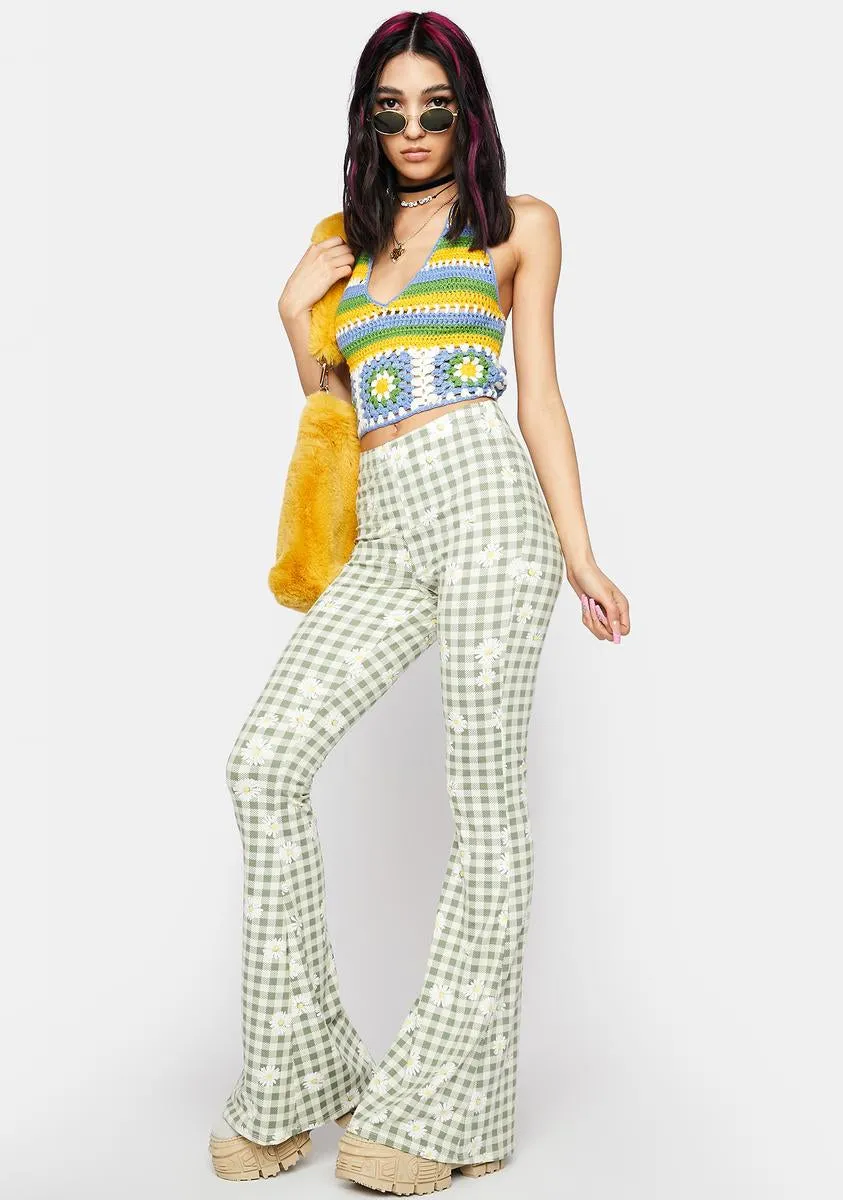 Olive Get Your Fix Flare Pants