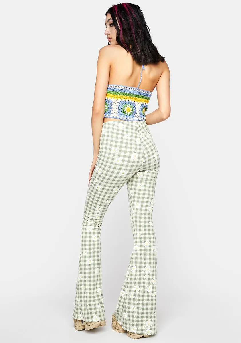 Olive Get Your Fix Flare Pants