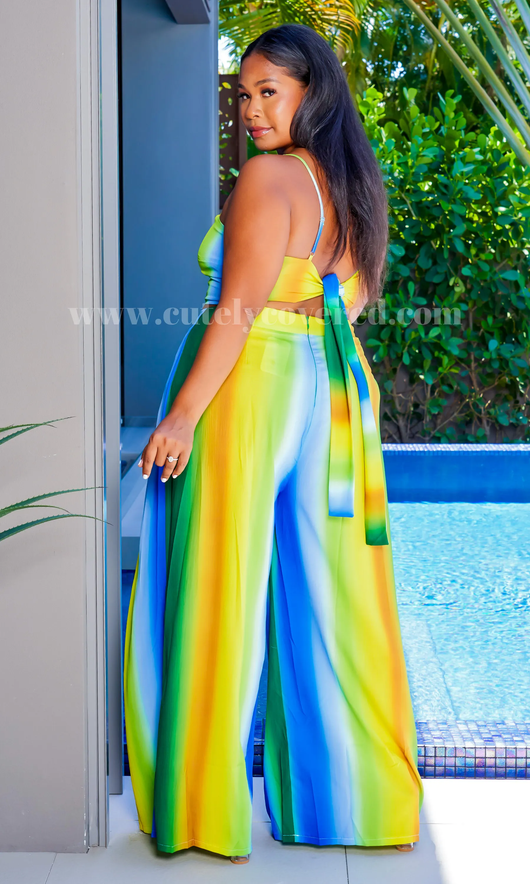 Ombre' for Summer | Resort Wide Leg Pant Set-Final Sale