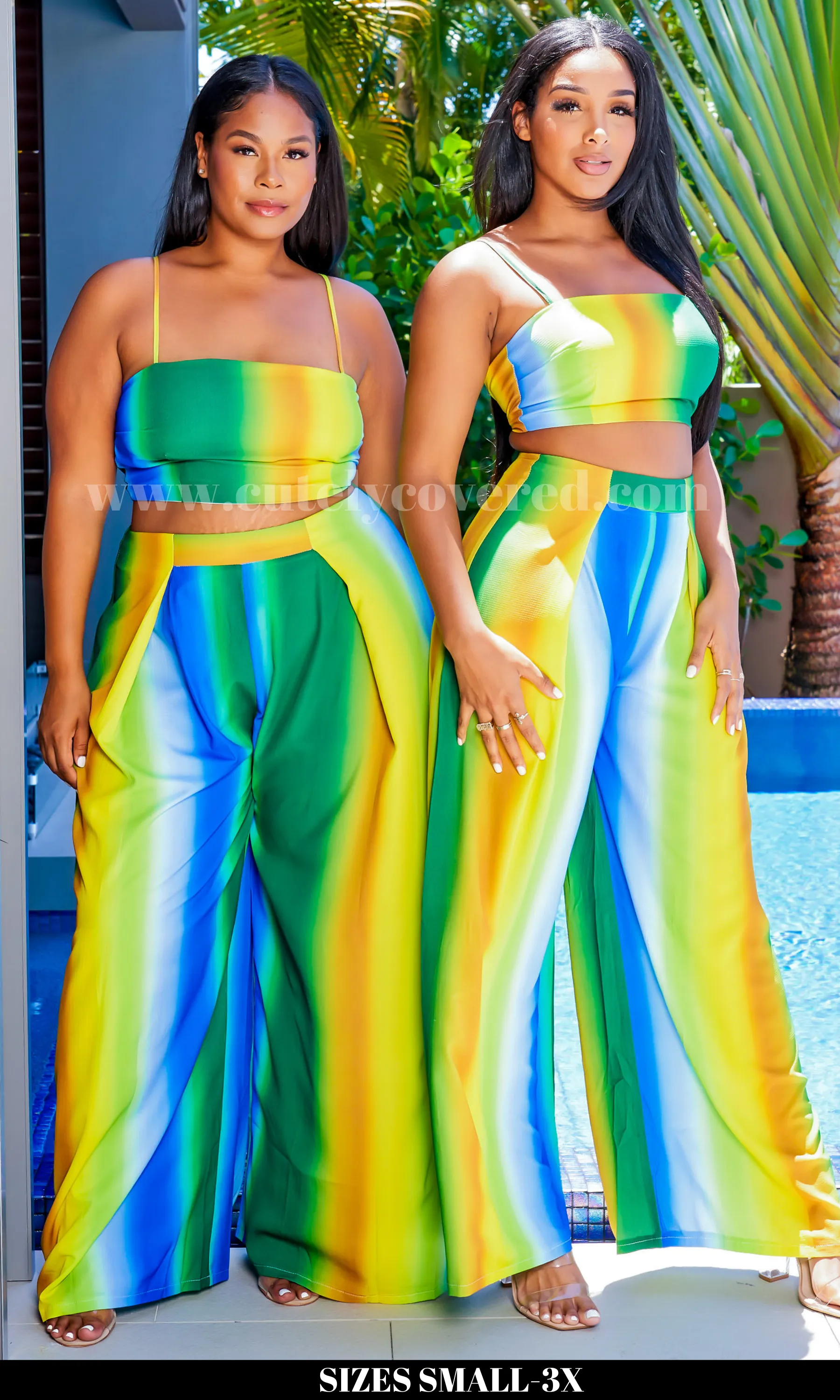 Ombre' for Summer | Resort Wide Leg Pant Set-Final Sale