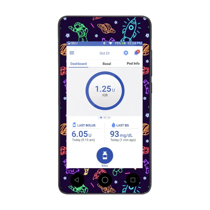 Omnipod DASH Cover (Neon Space)