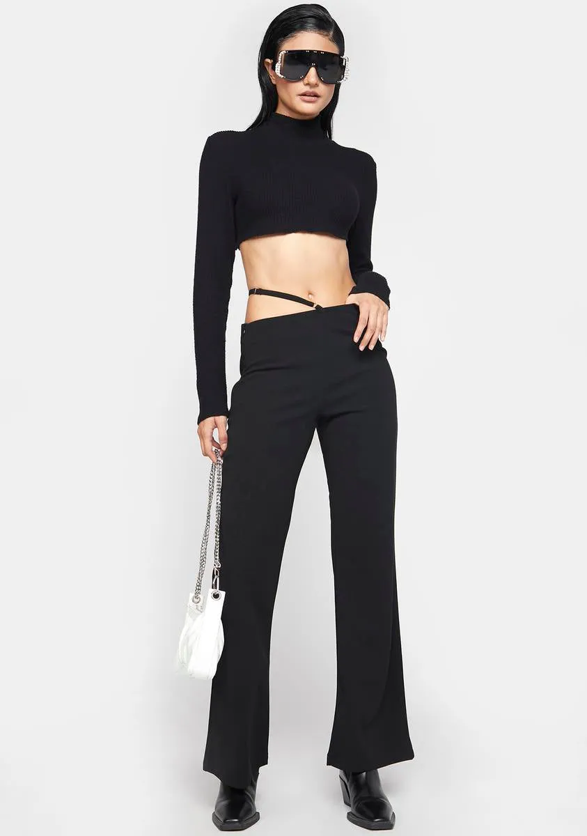 One Side Hip High Waist Pants