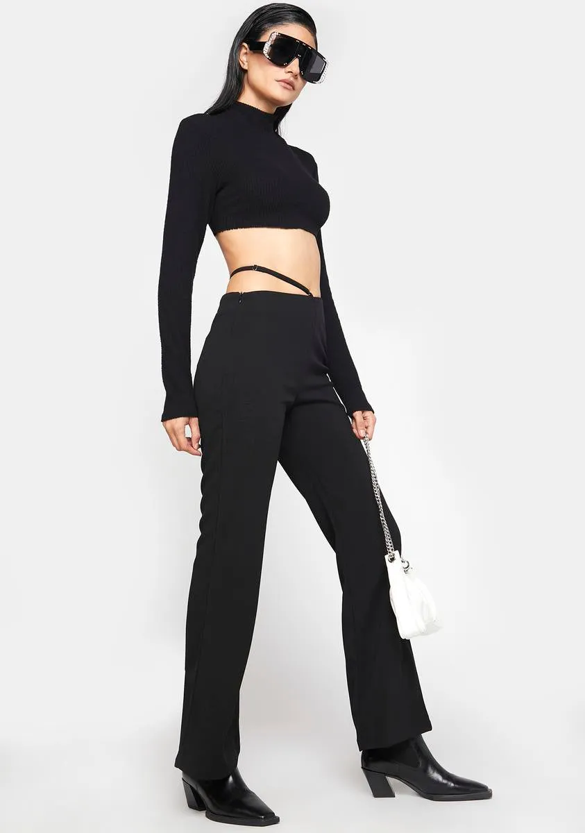 One Side Hip High Waist Pants