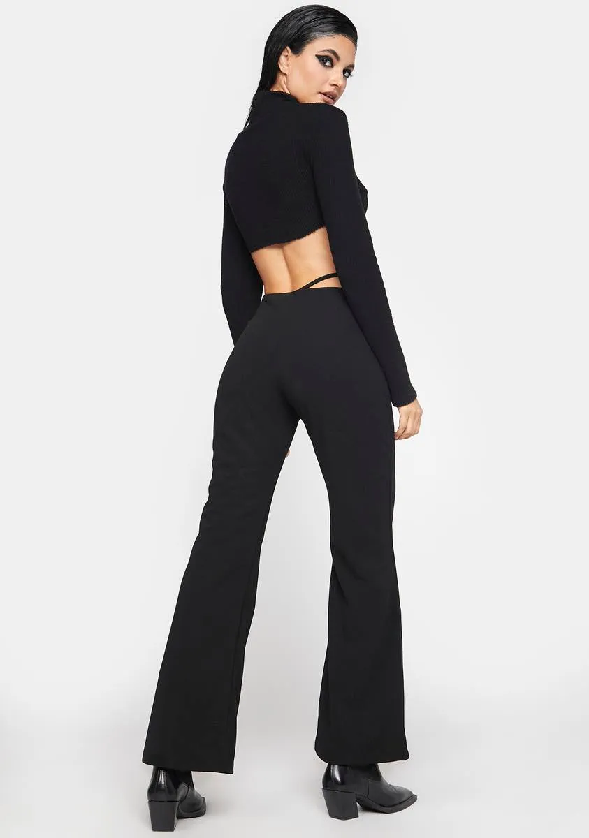 One Side Hip High Waist Pants