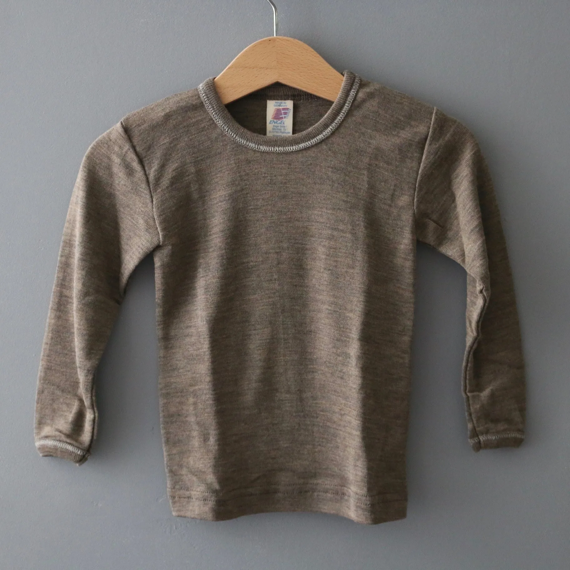 Organic Wool & Silk Top - Walnut - 1-14y