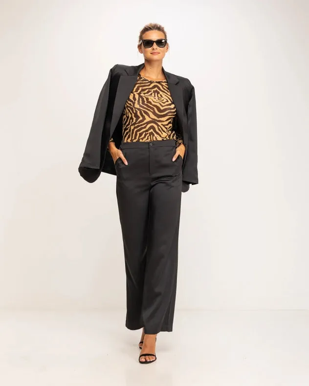 Oversized Satin Blazer Jacket