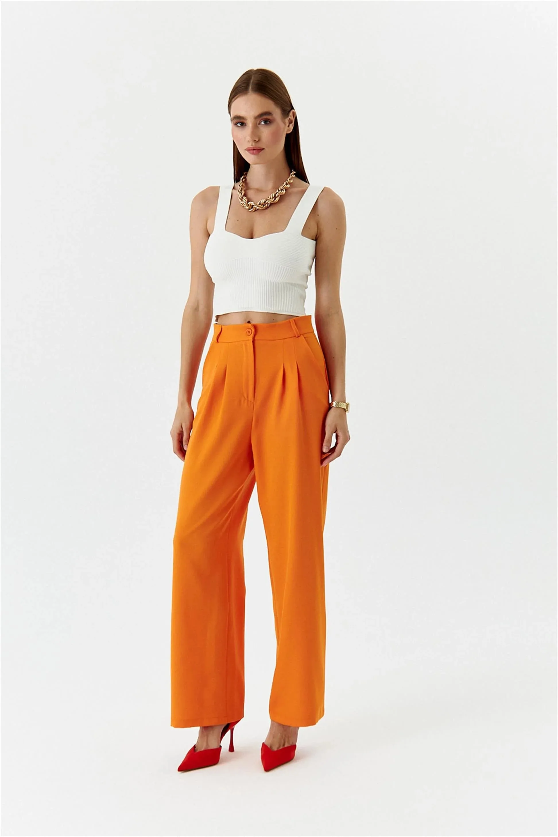 Palazzo high waist orange