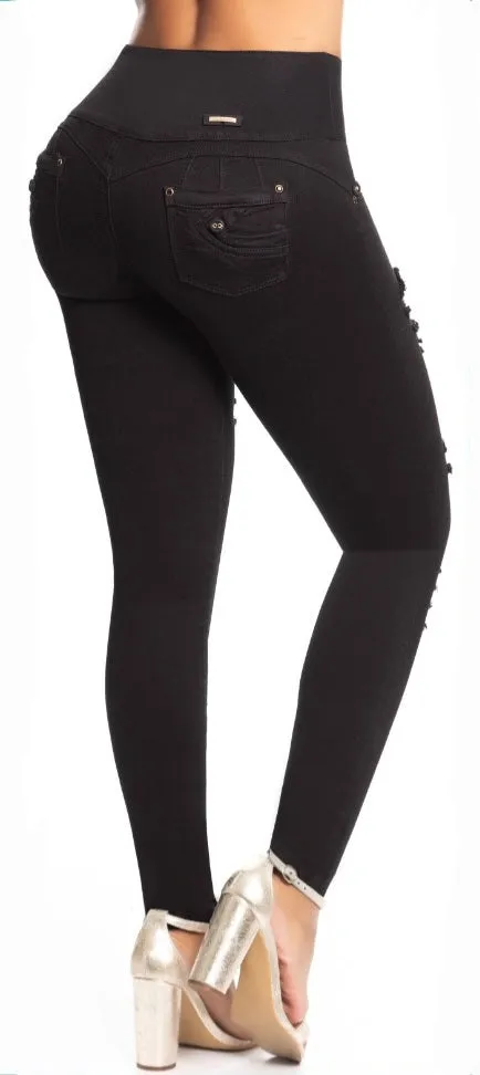 Pamela Push Up Jeans - High Waisted - Black