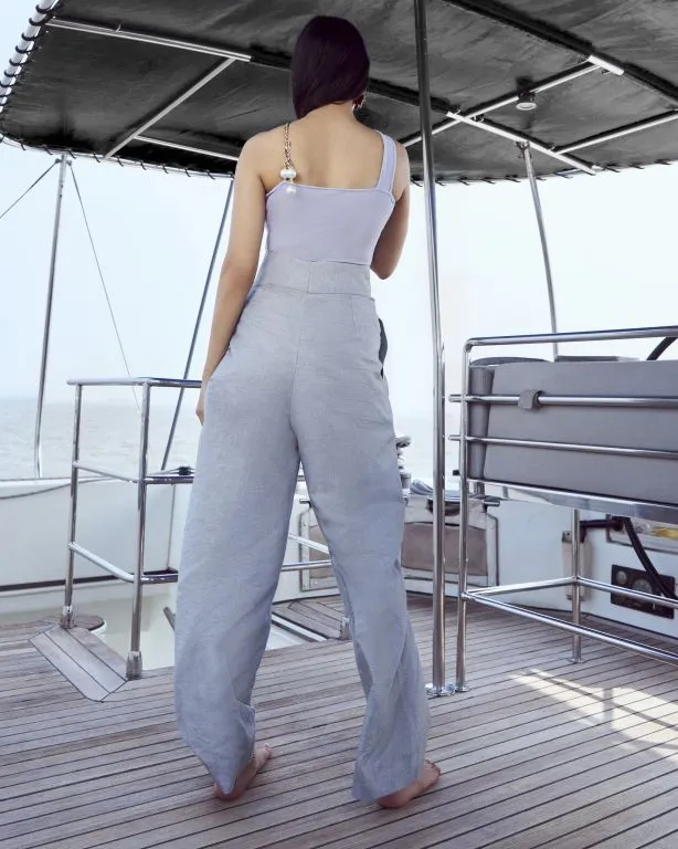 Pearl Bodysuit Pleated Pants