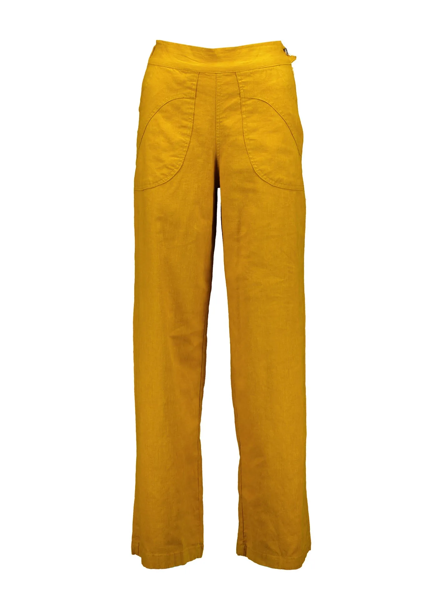 Peggy Long Pants Lino Mustard Yellow in Linen