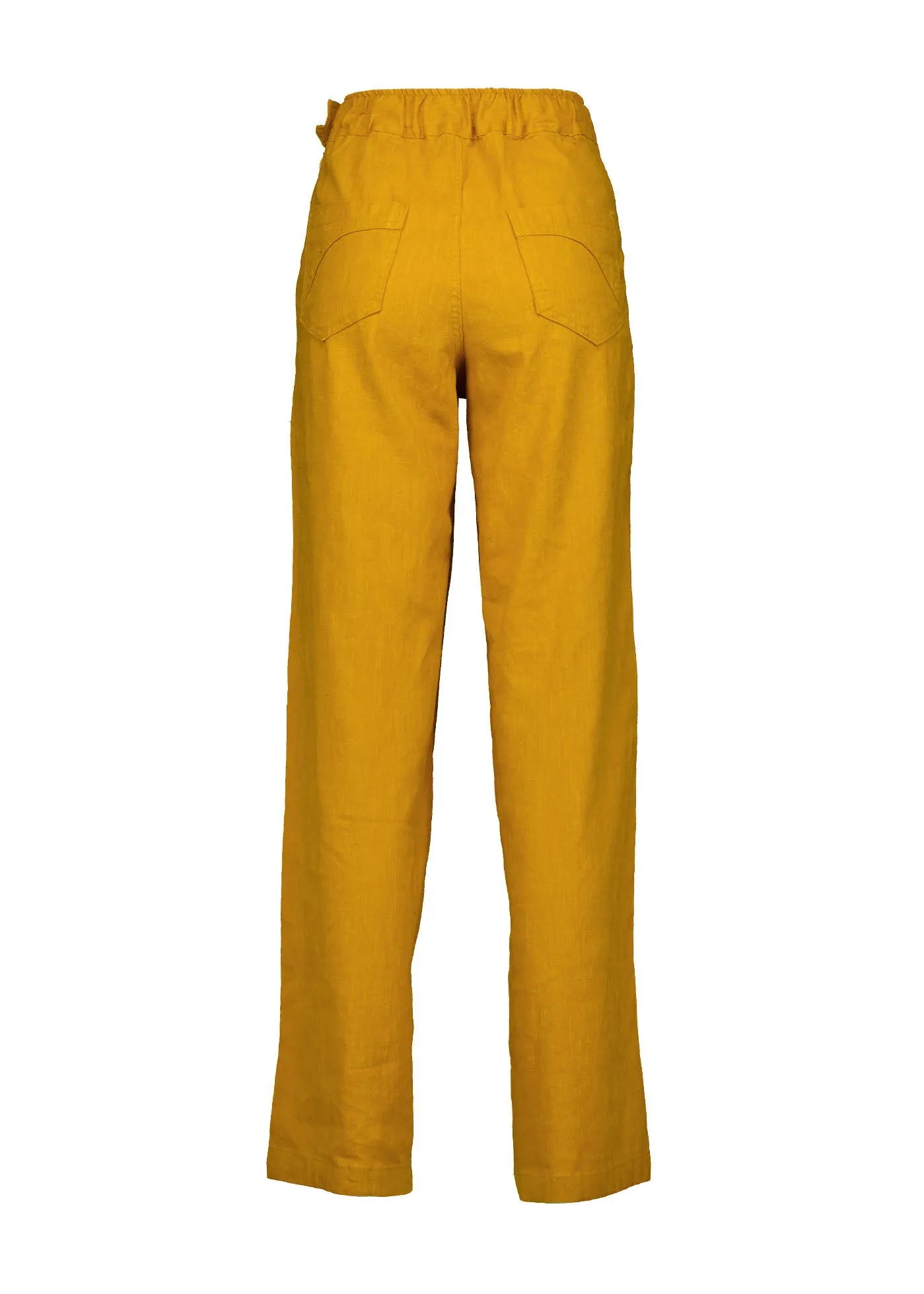 Peggy Long Pants Lino Mustard Yellow in Linen