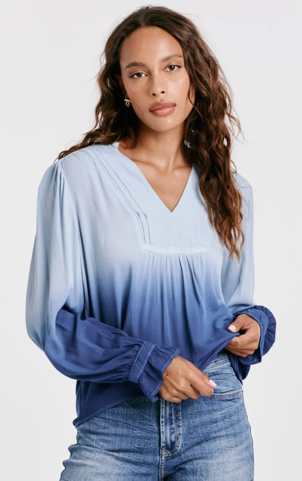 Peony Top - Eternal Blue