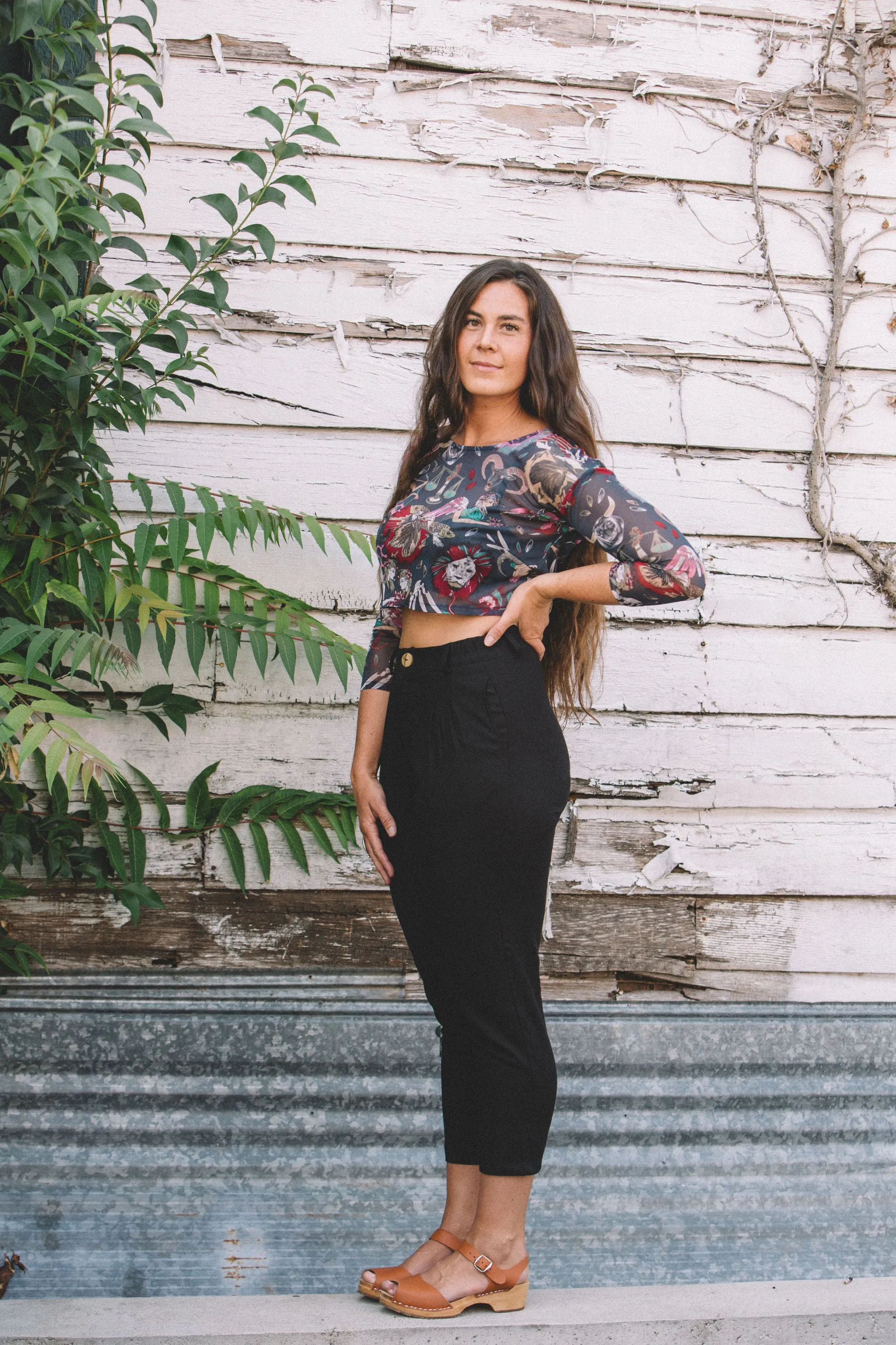 Perfect Pant in Black Linen