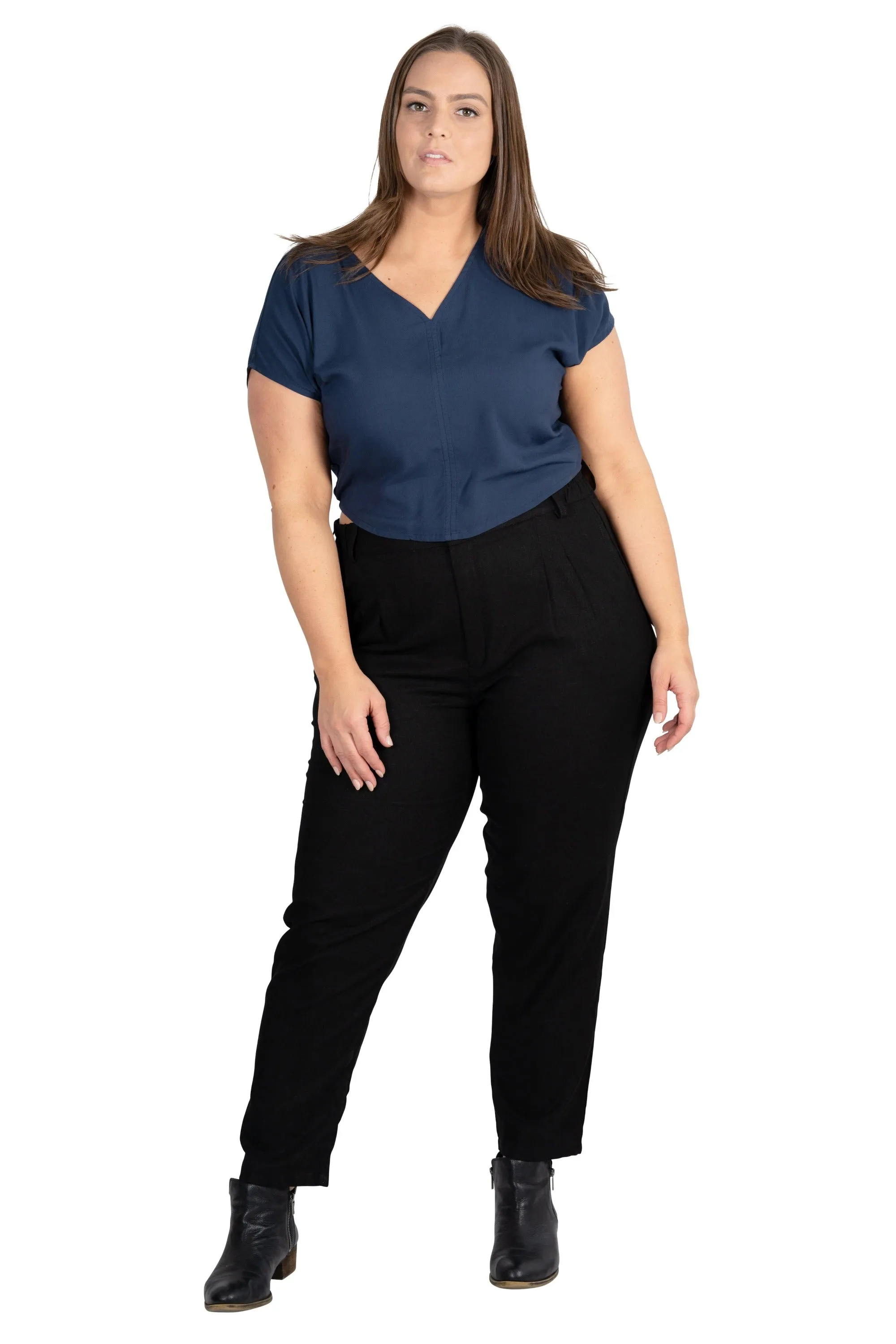Perfect Pant in Black Linen