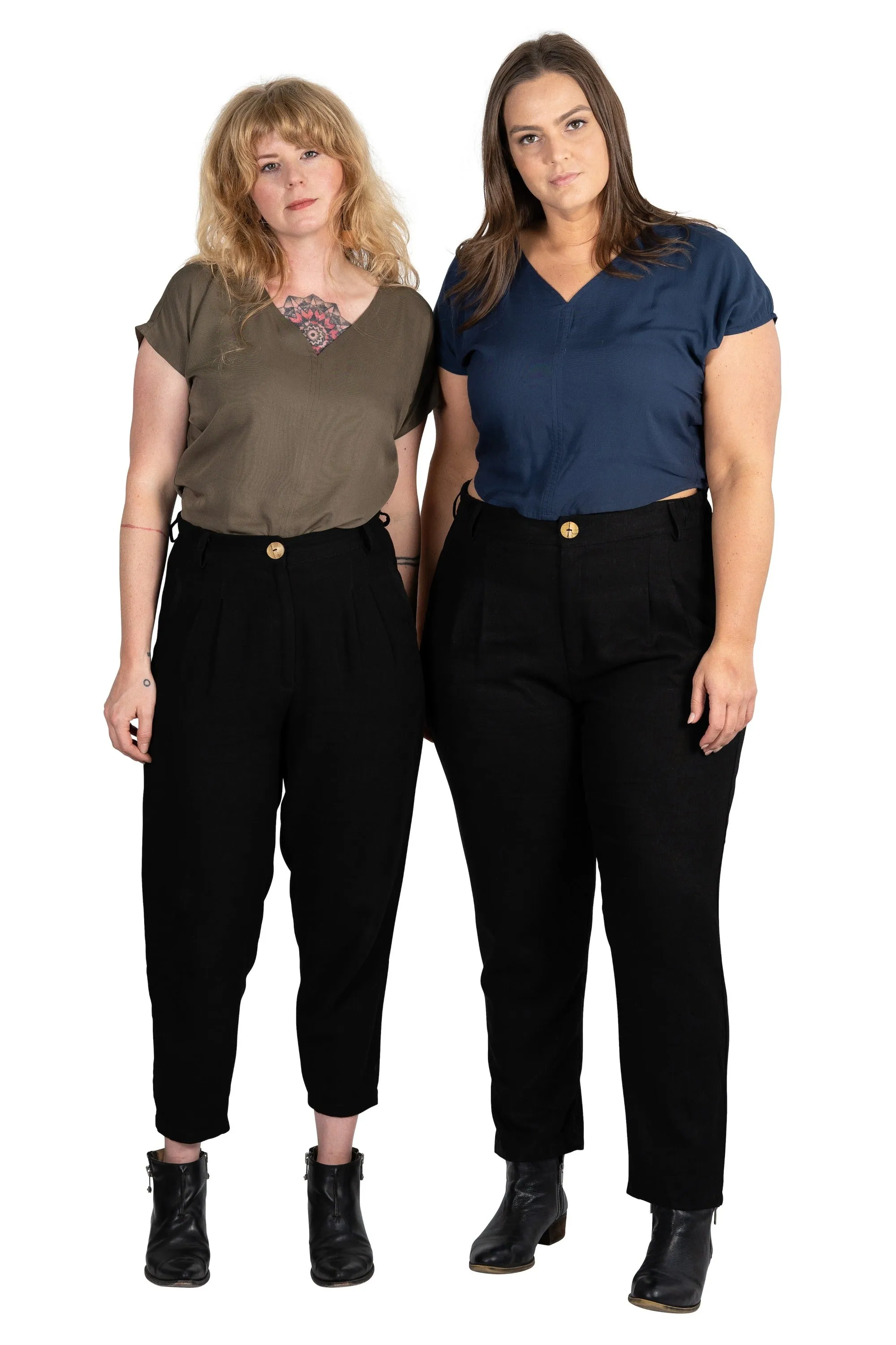 Perfect Pant in Black Linen