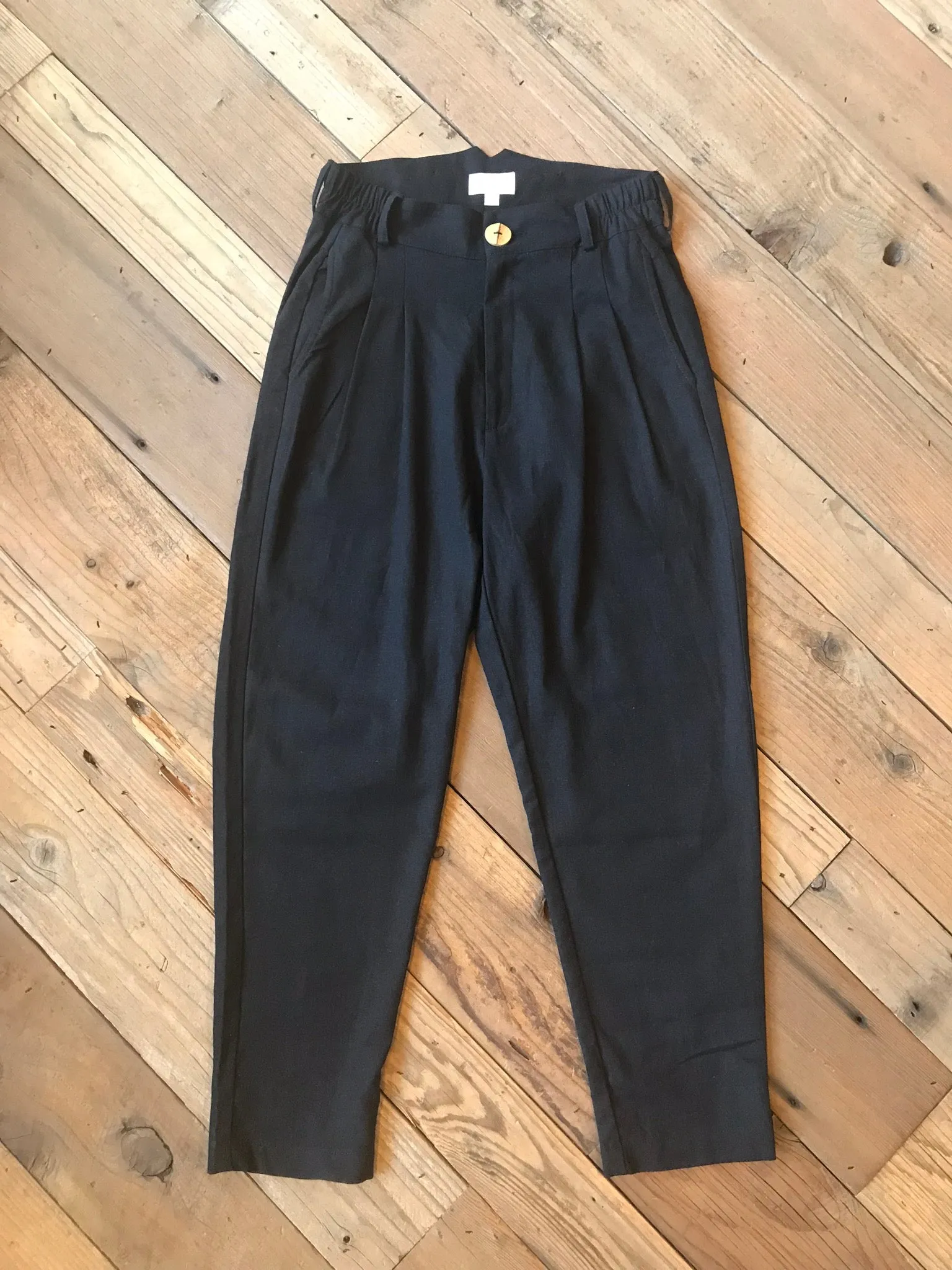 Perfect Pant in Black Linen