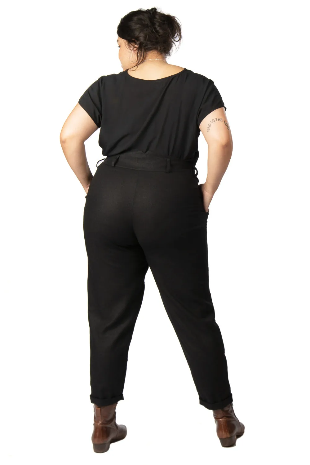 Perfect Pant in Black Linen