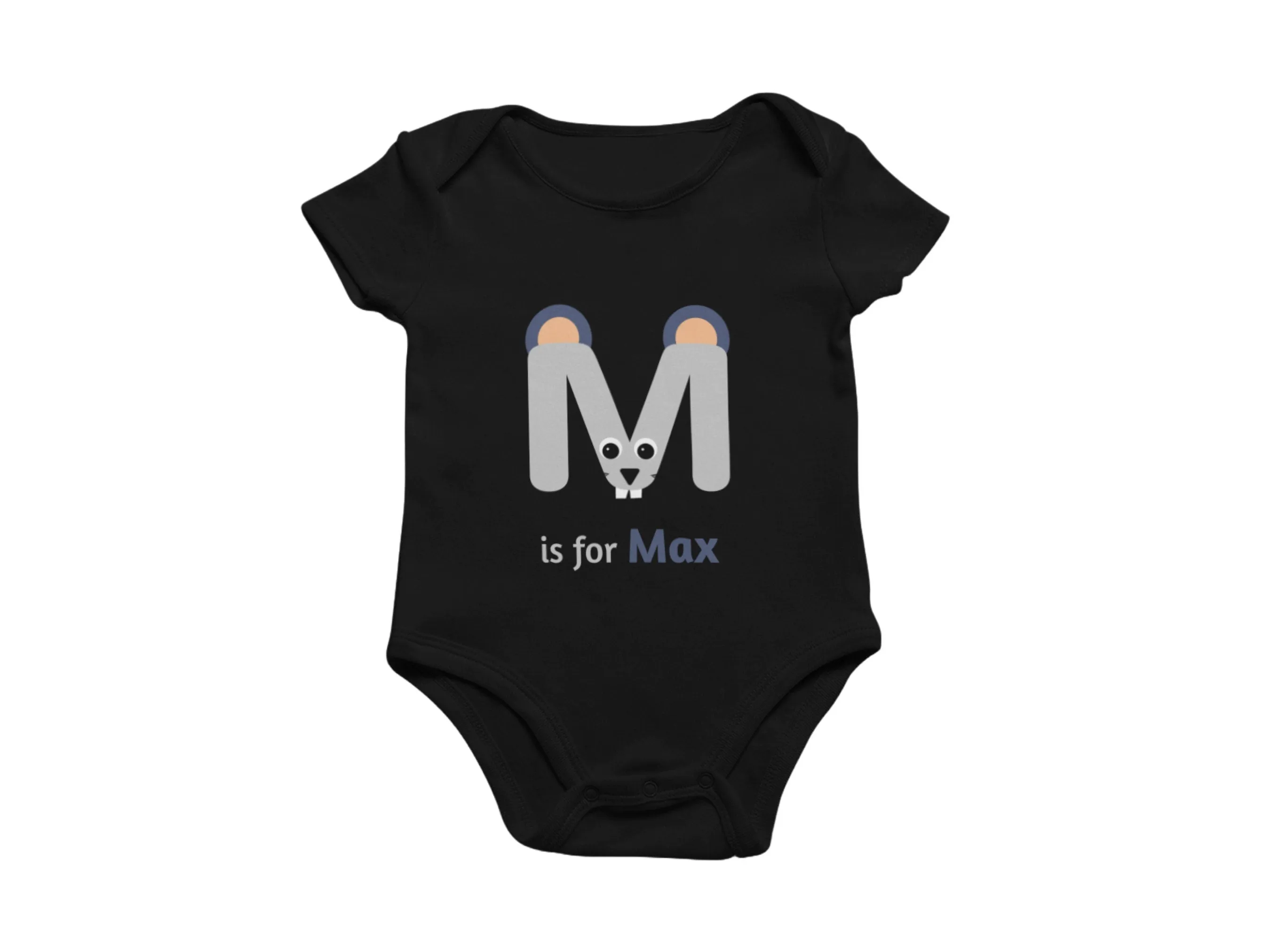 Personalized Kids Tshirt Gift For Toddler Girls with Initials M On Shirt