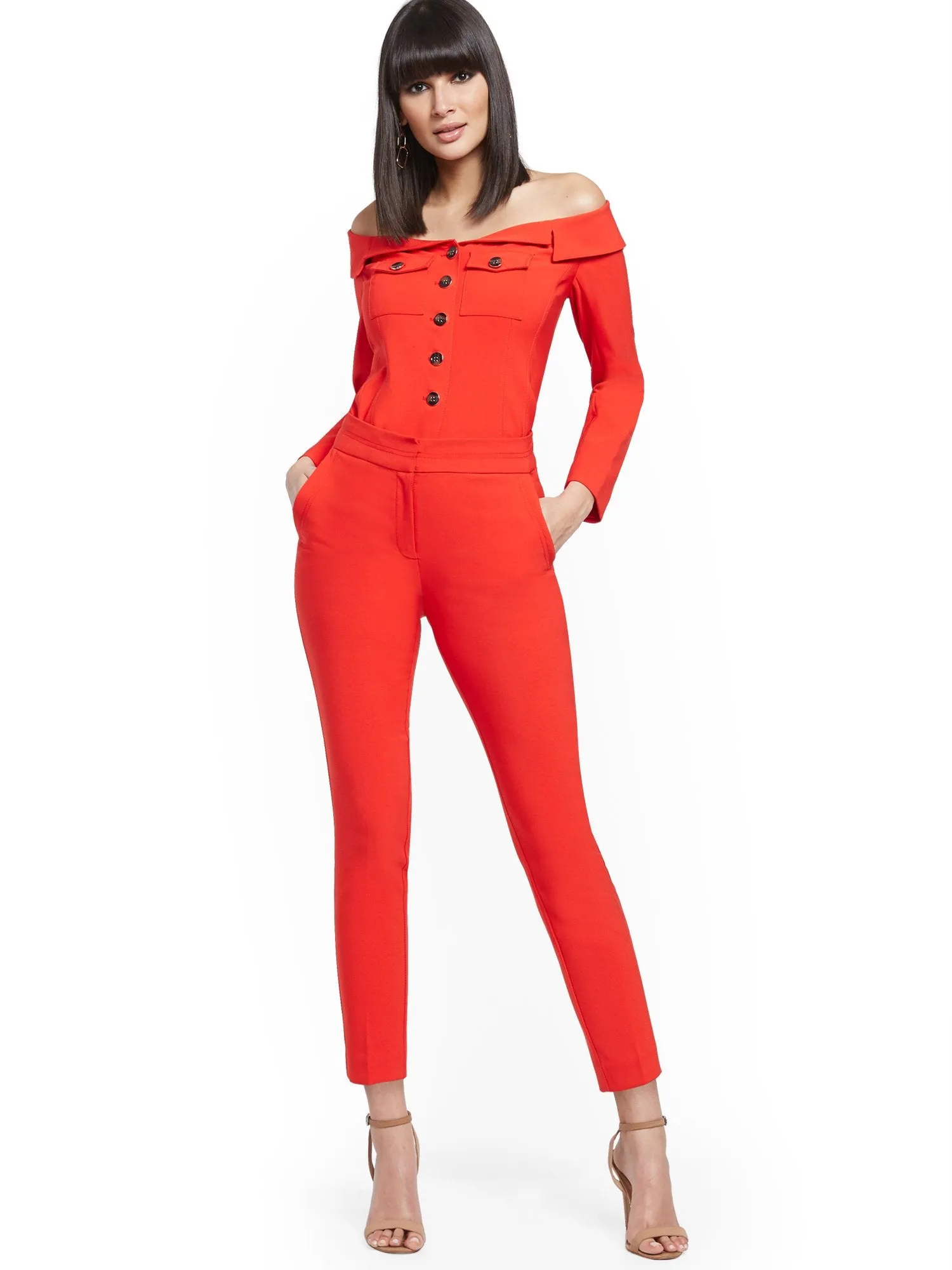 Petite High-Waisted Ankle Pant - Two-Way Stretch - 7th Avenue