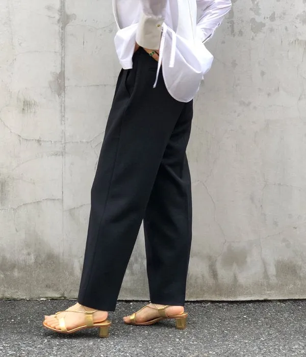 PHEENY/AMUNZEN HIGH WAIST TAPERED PANTS(BLACK)(1)