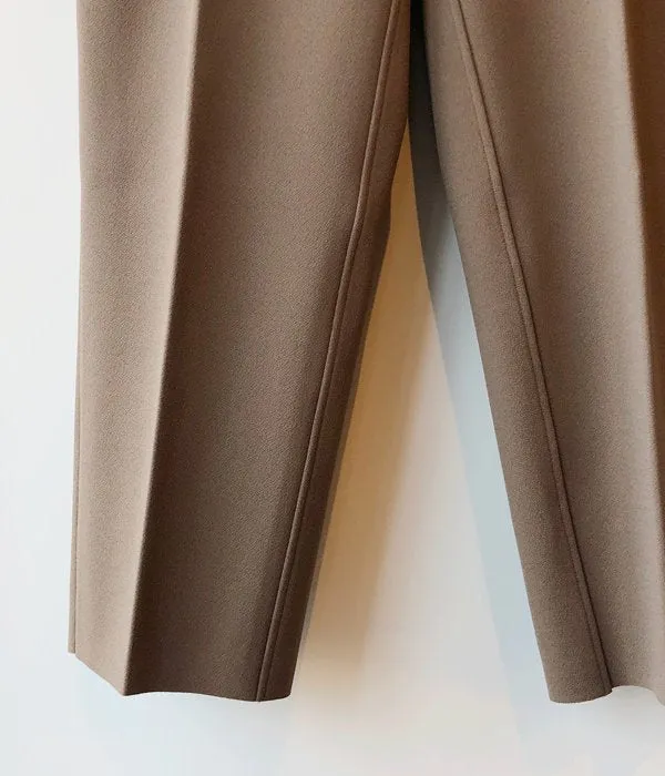 PHEENY/AMUNZEN HIGH WAIST TAPERED PANTS(KHAKI BROWN)