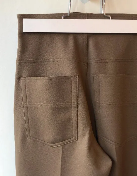 PHEENY/AMUNZEN HIGH WAIST WIDE PANTS(KHAKI BROWN)