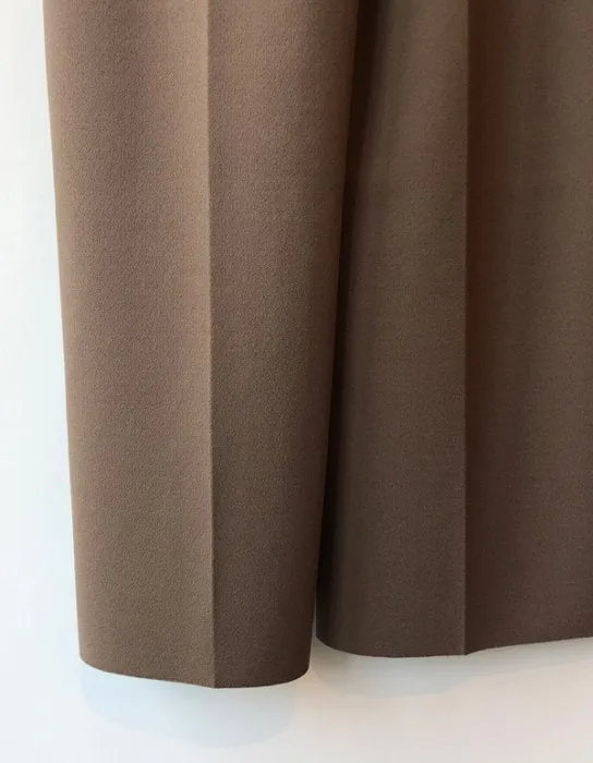 PHEENY/AMUNZEN HIGH WAIST WIDE PANTS(KHAKI BROWN)