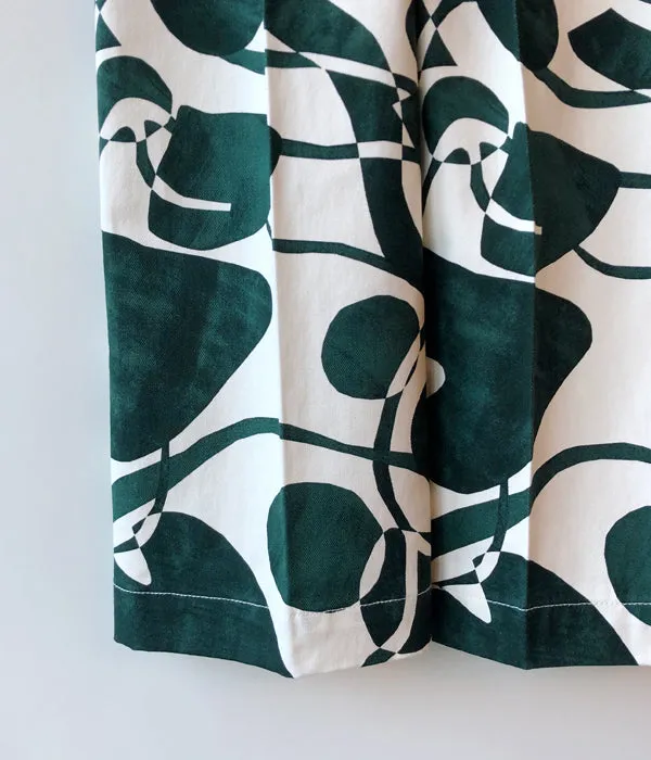 PHEENY/DRILL LEAF PRINT HIGH WAIST PANTS(GREEN)