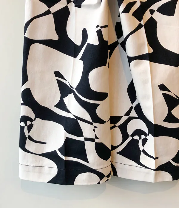 PHEENY/DRILL LEAF PRINT HIGH WAIST PANTS(NAVY)