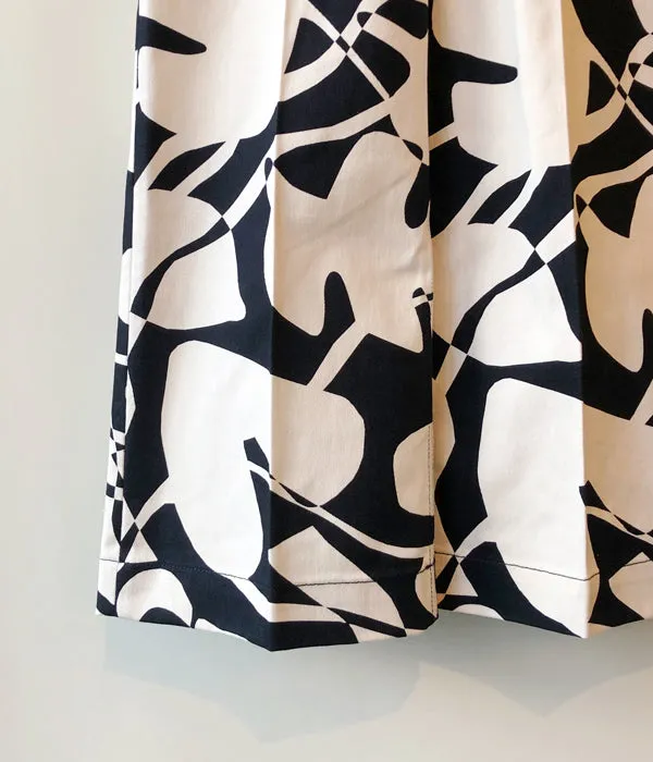 PHEENY/DRILL LEAF PRINT HIGH WAIST PANTS(NAVY)
