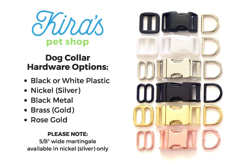 Pink & Gold Marble Dog Collar