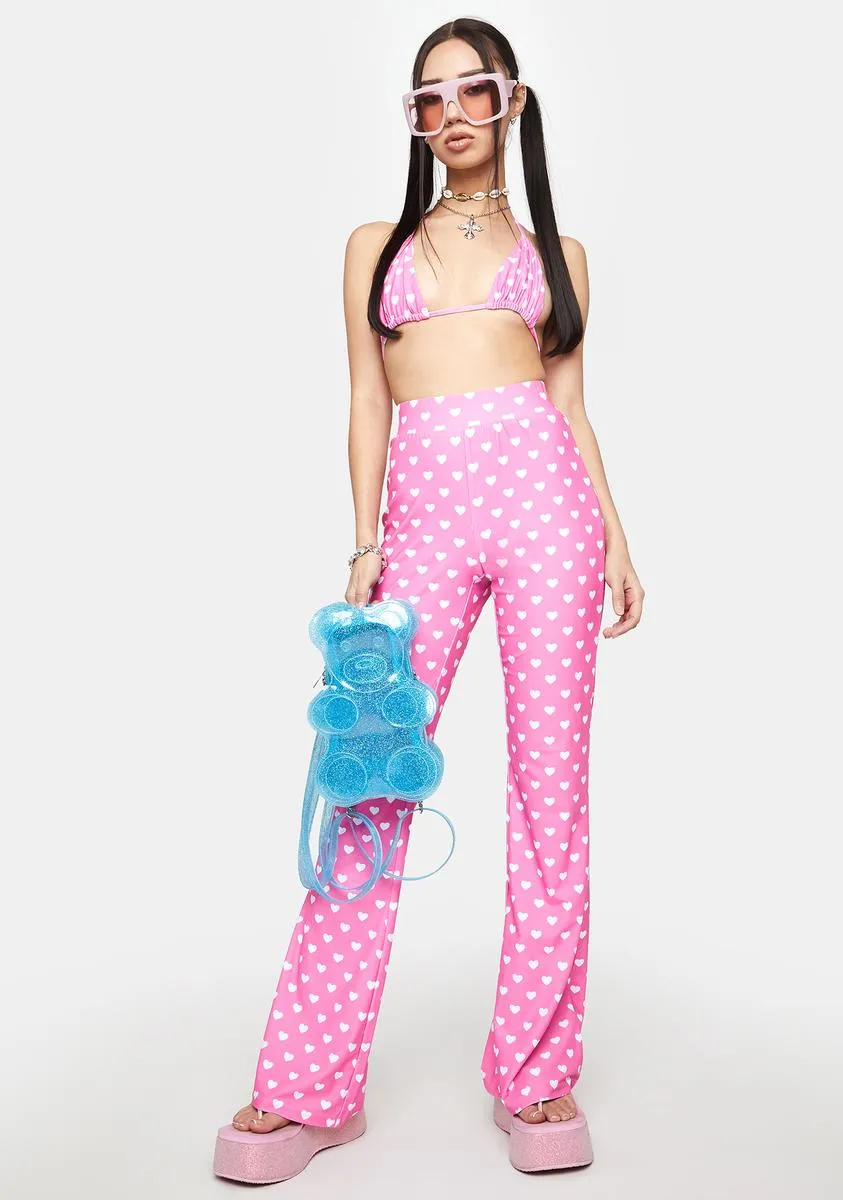 Pink Sweetheart Flare Pants