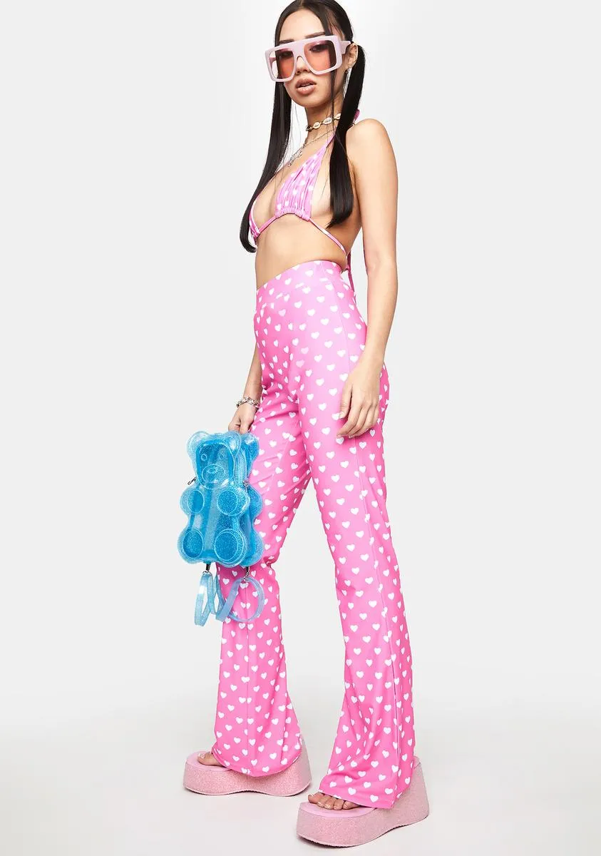 Pink Sweetheart Flare Pants