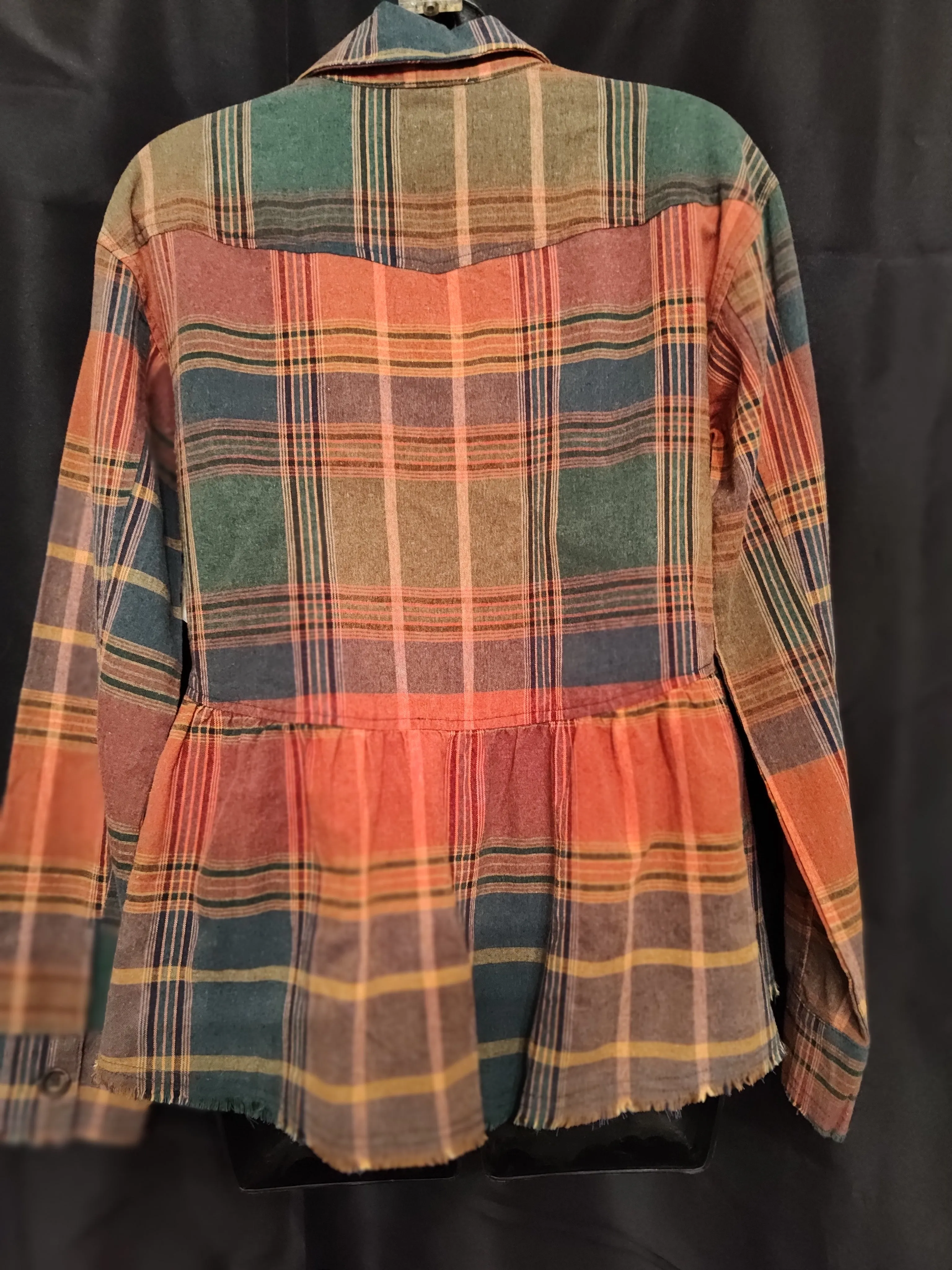 Plaid Peplum Shirt