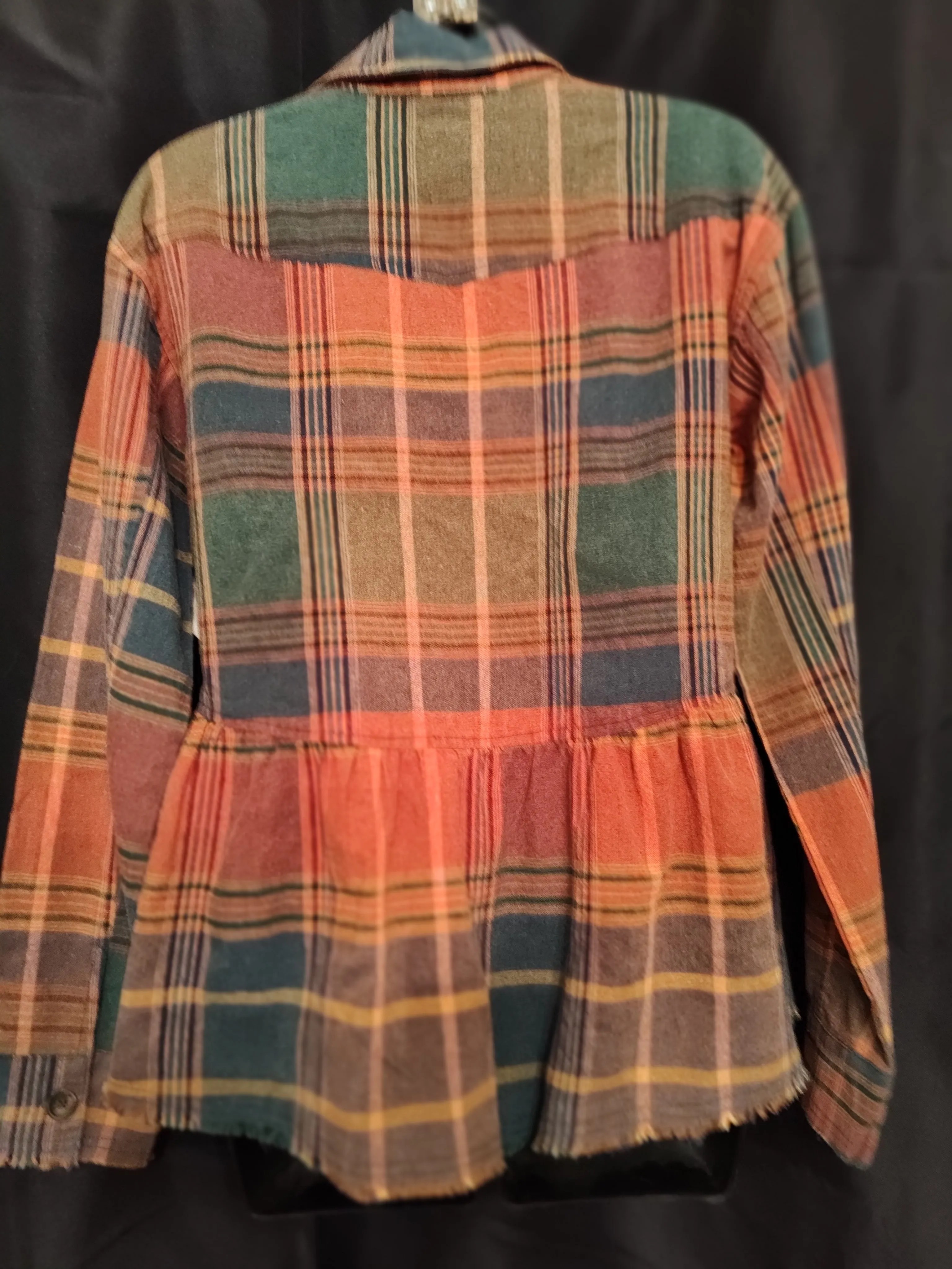 Plaid Peplum Shirt