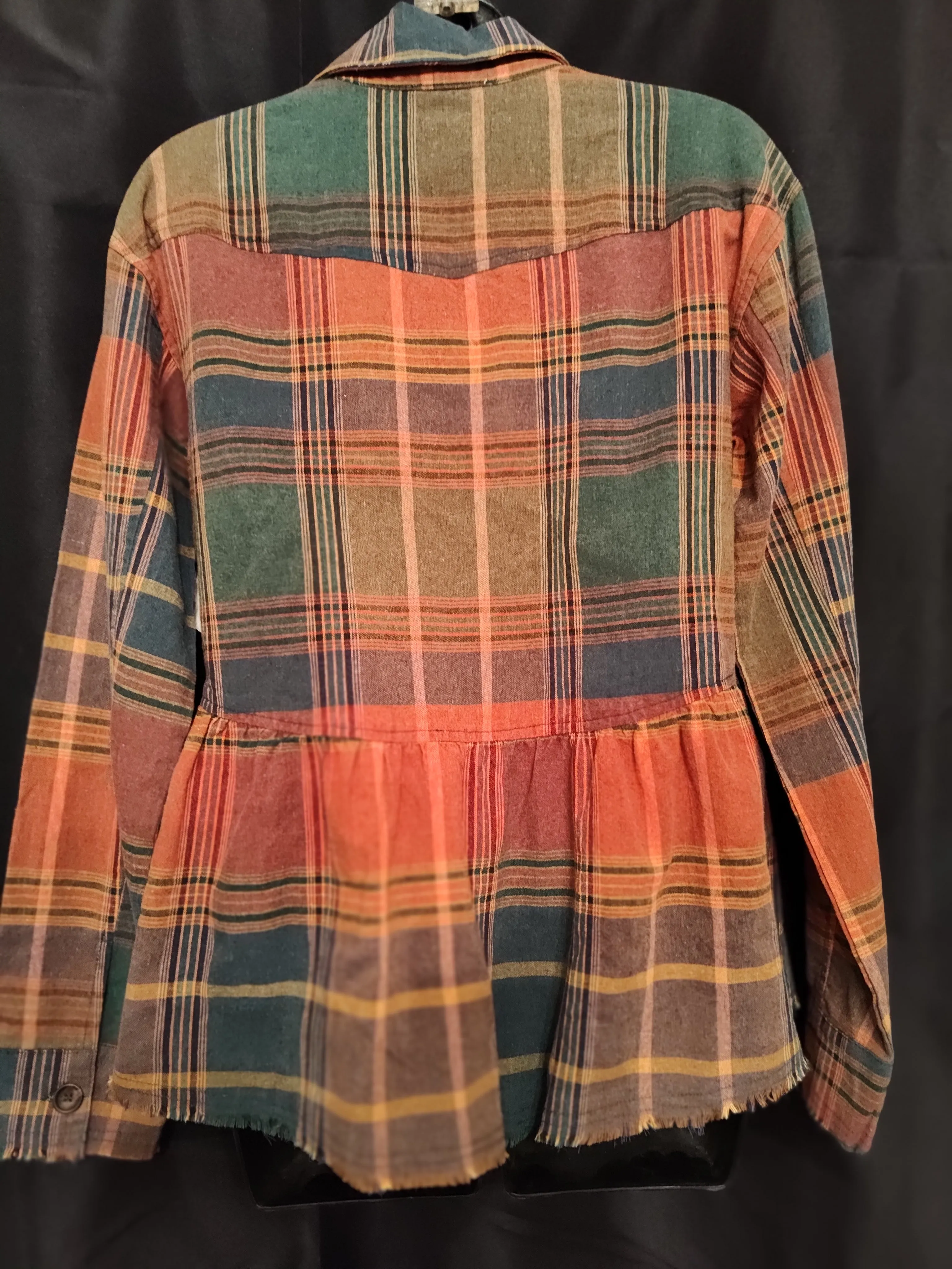 Plaid Peplum Shirt
