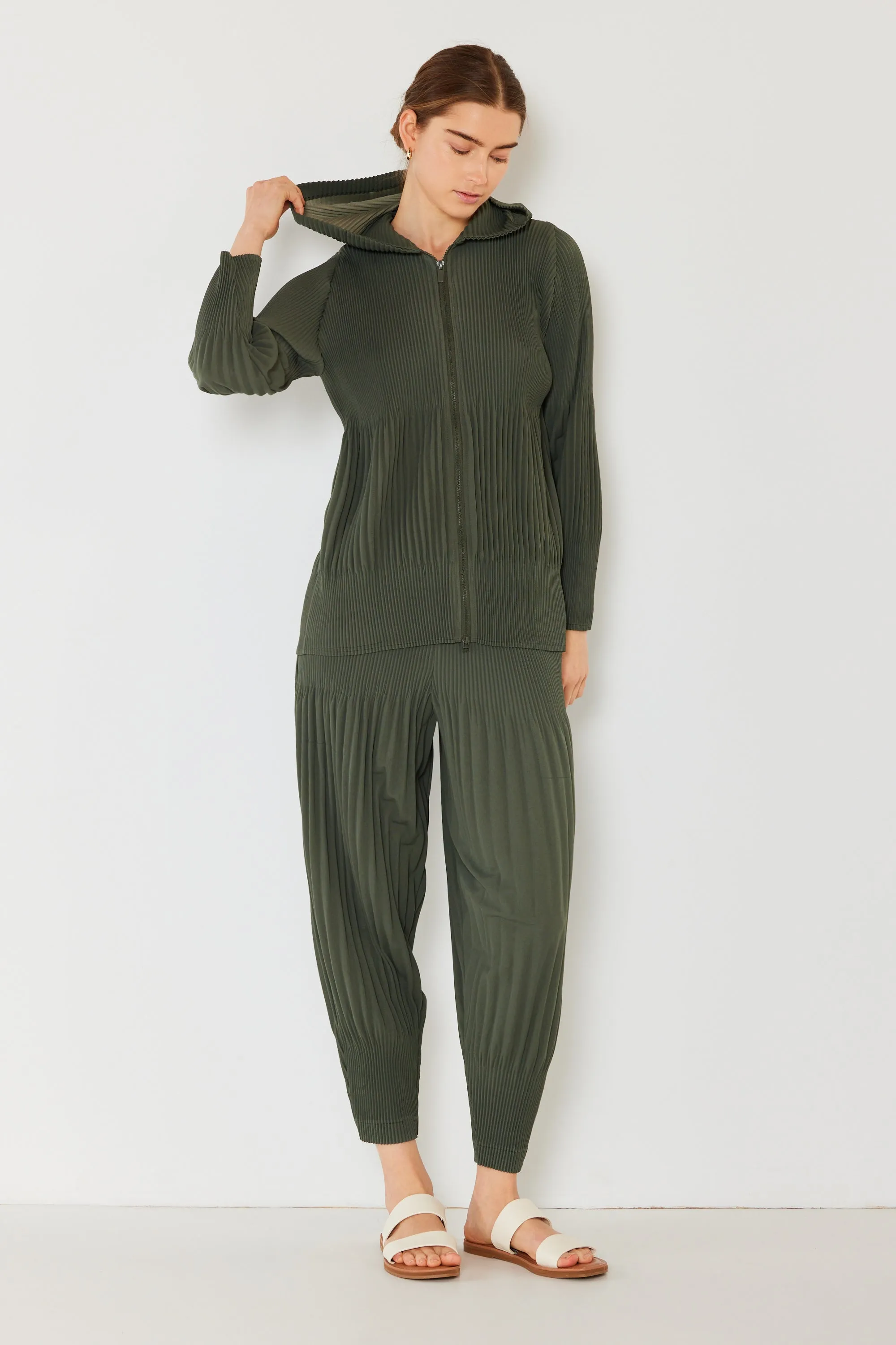 Pleated unisex plisse pants - Style#P05AD