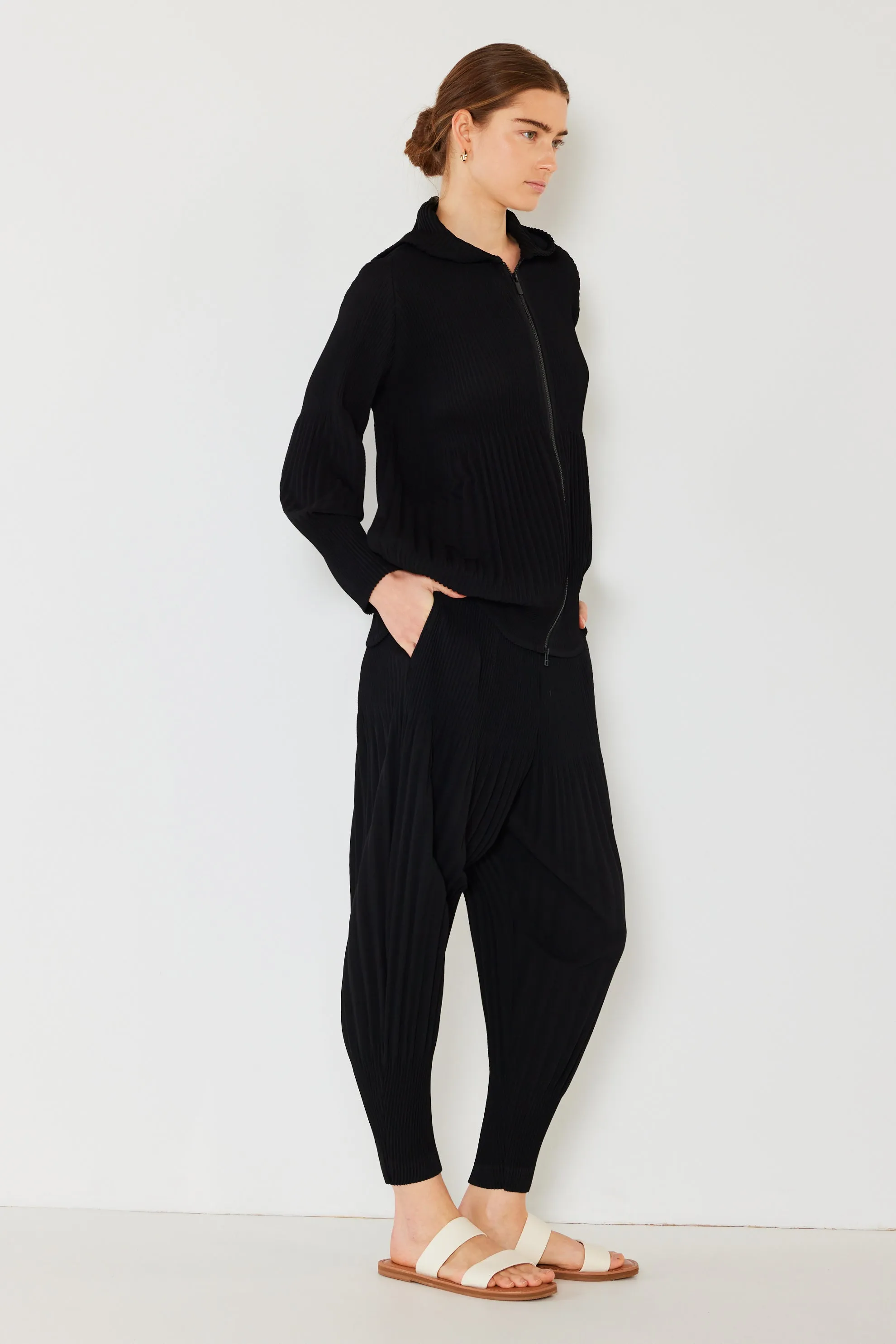 Pleated unisex plisse pants - Style#P05AD