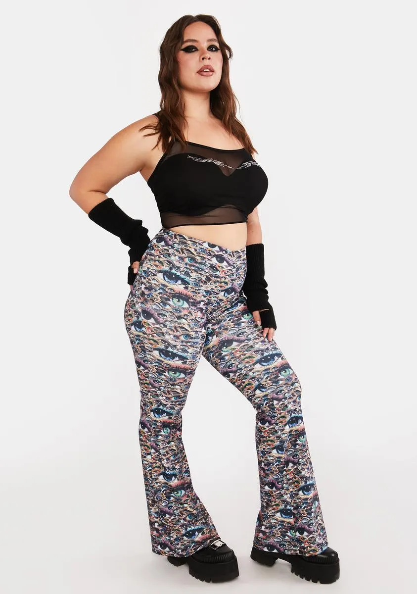 Plus Eyes On Me Flare Pants