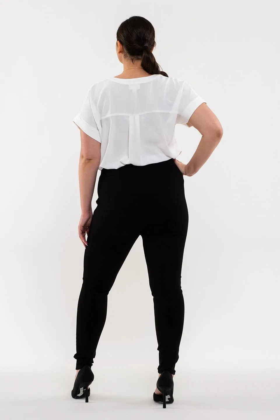 PLUS HIGH WAIST SKINNY SAILOR PANTS